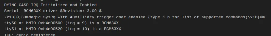 BCM63XX Driver Initialization