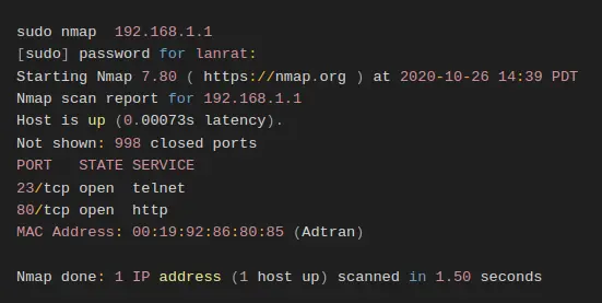 Nmap Scan Results