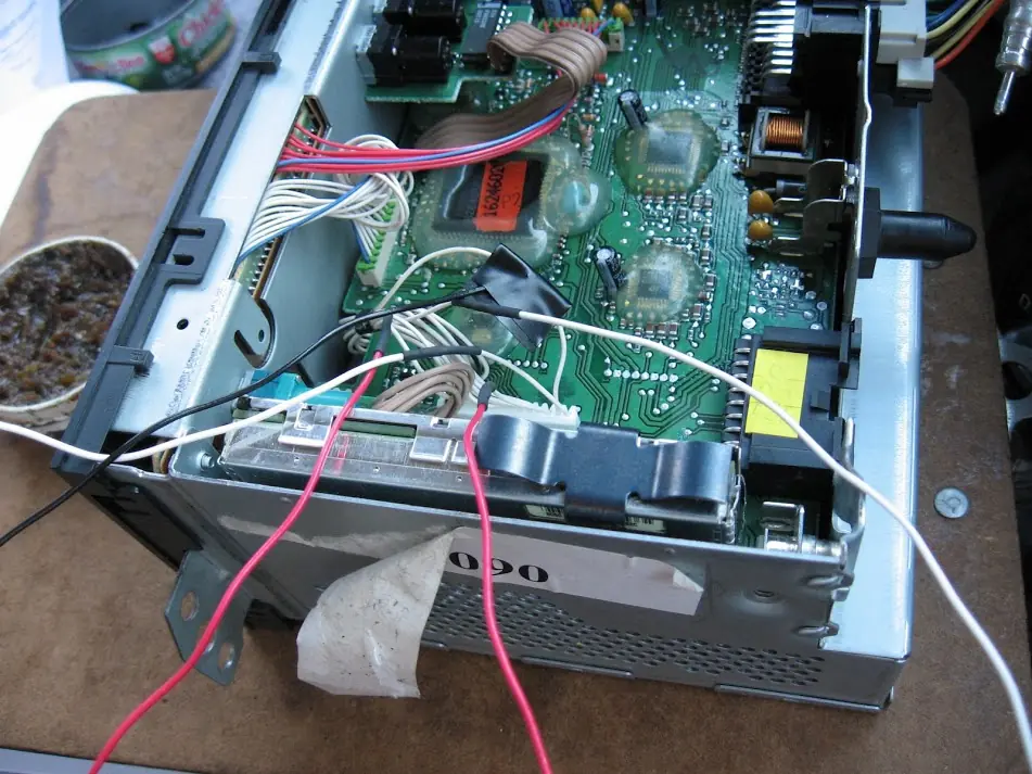 Radio with AUX wires