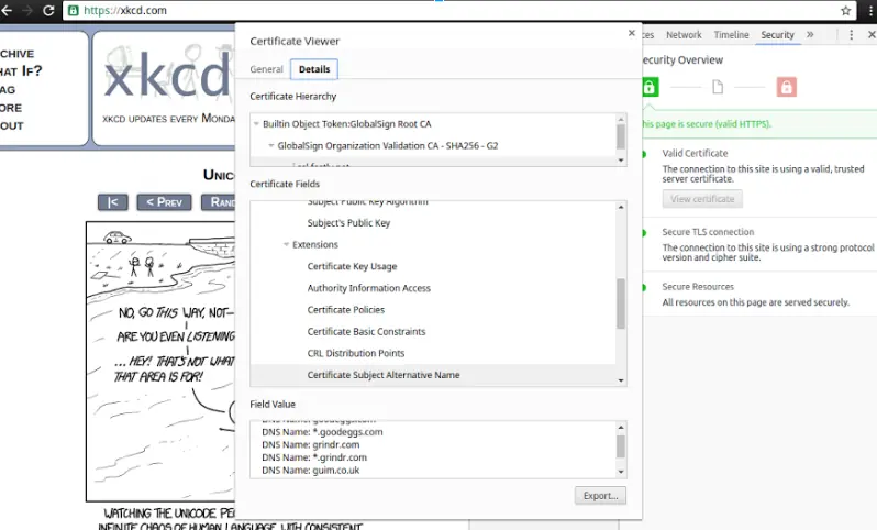 XKCD SSL Certificates
