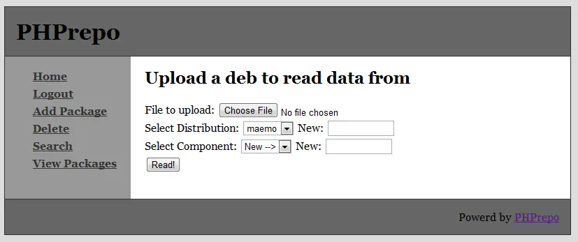 PHPrepo add upload