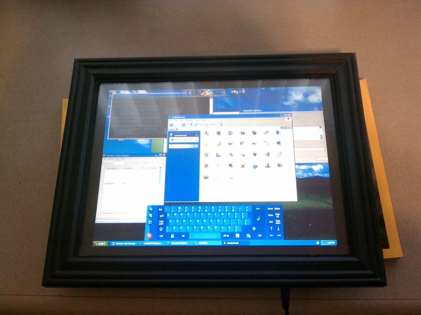 the finished picture frame tablet pc