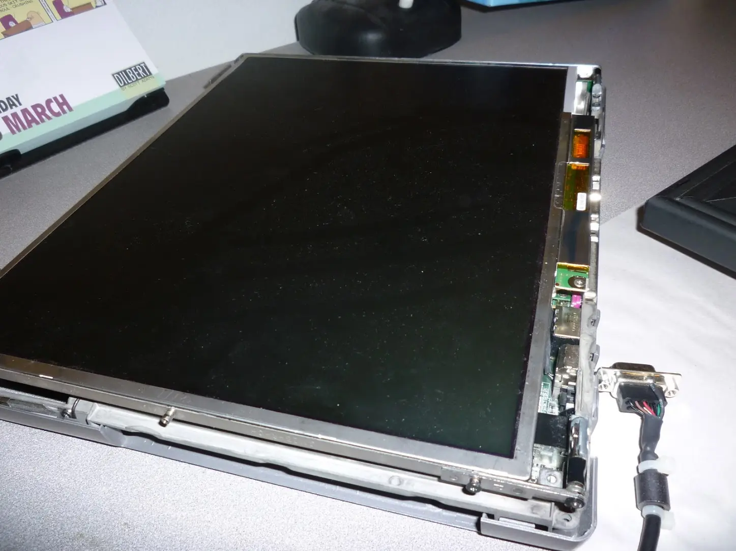 laptop with screen on back