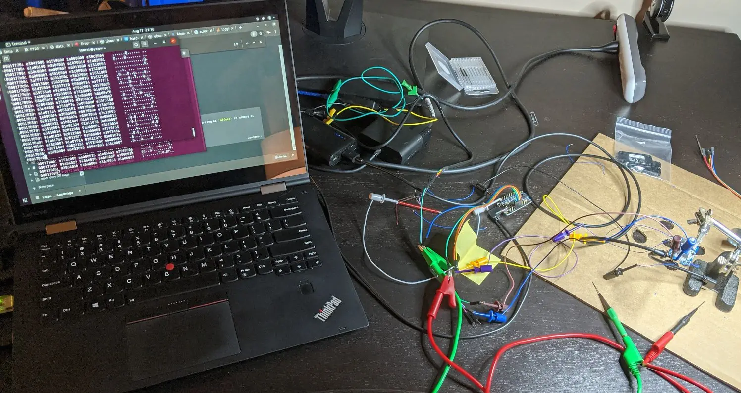 slowly dumping the SPI flash over UART