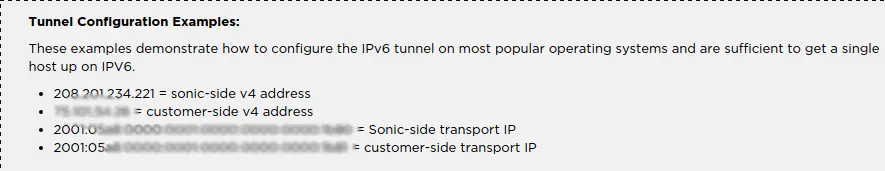sonic ipv6 examples