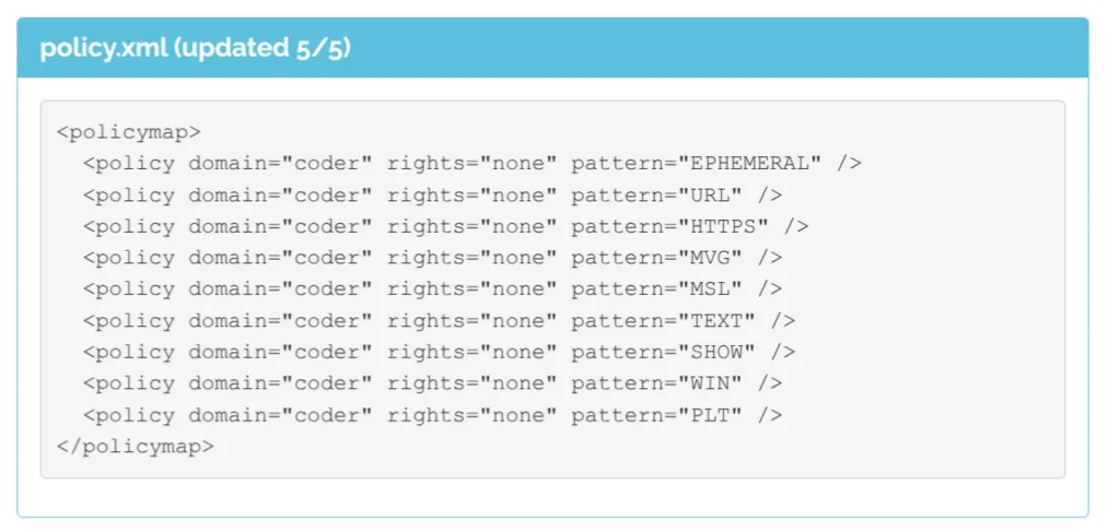 ImageTragick vulnerability